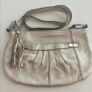 metallic cross body bag